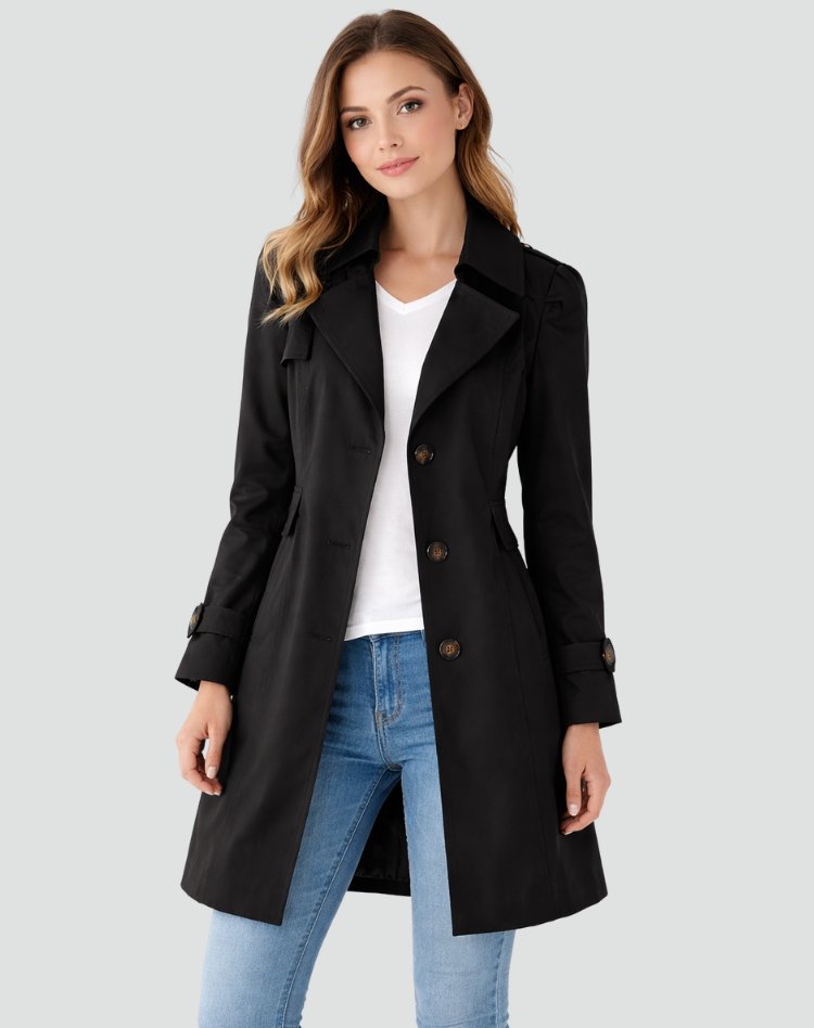 Damen Zeitloser Trenchcoat mit Gürtel
