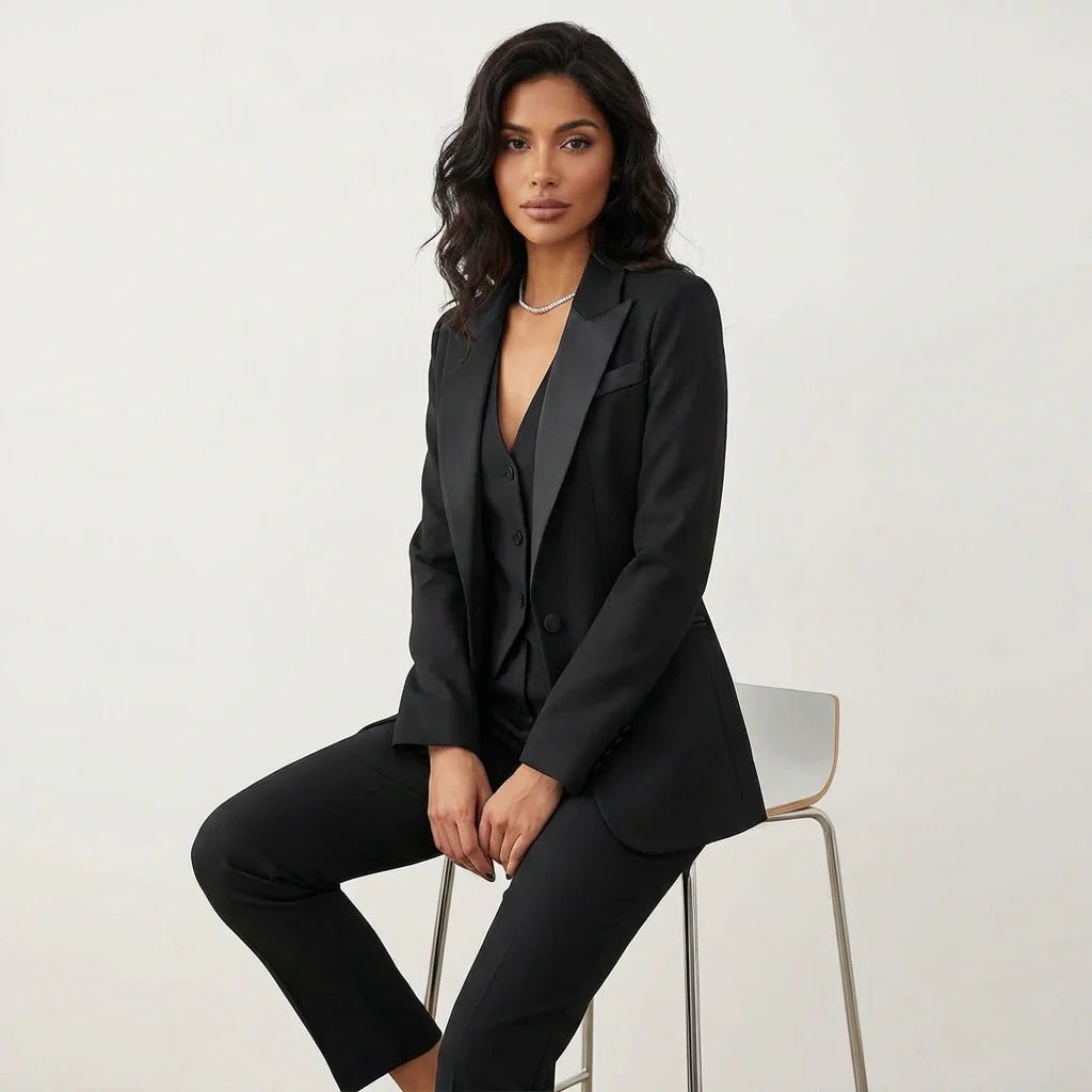 Damen Eleganter Hosenanzug mit Weste