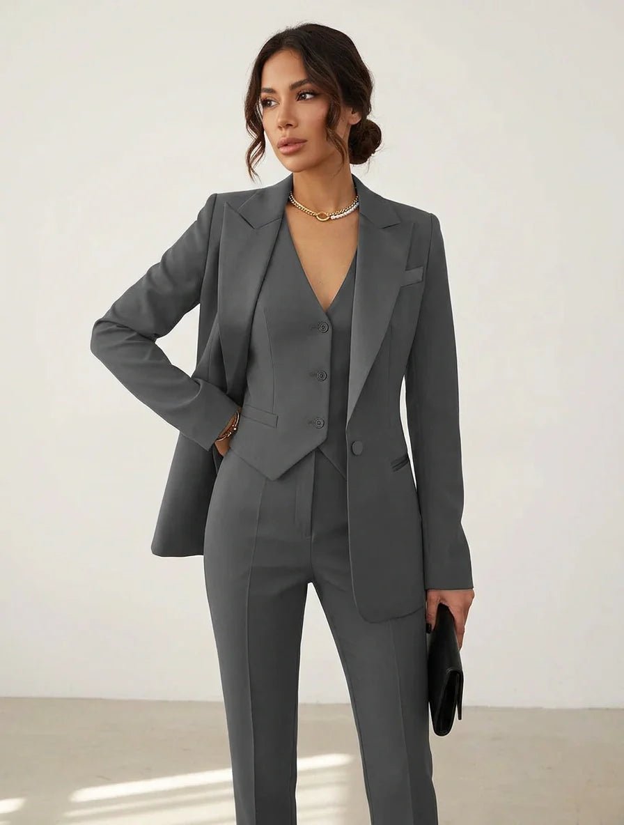 Damen Eleganter Hosenanzug mit Weste