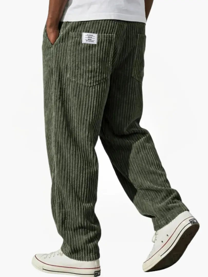 Herren Lässige Cordhose mit Kordelzug