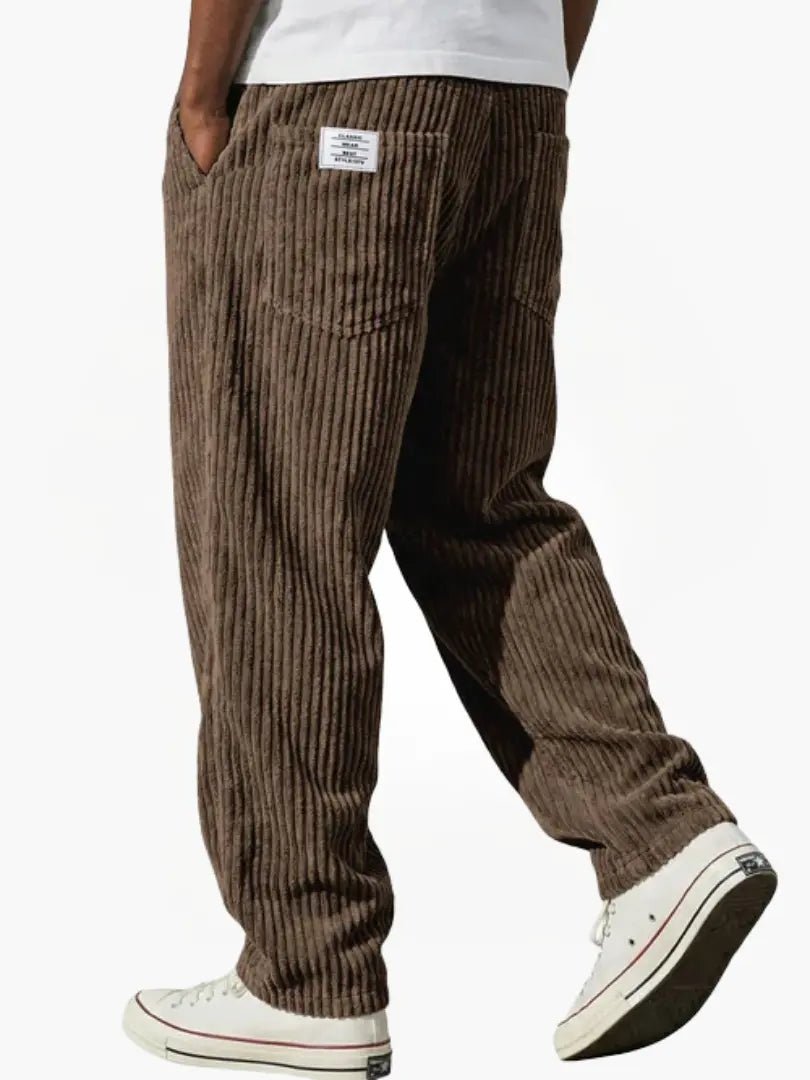 Herren Lässige Cordhose mit Kordelzug