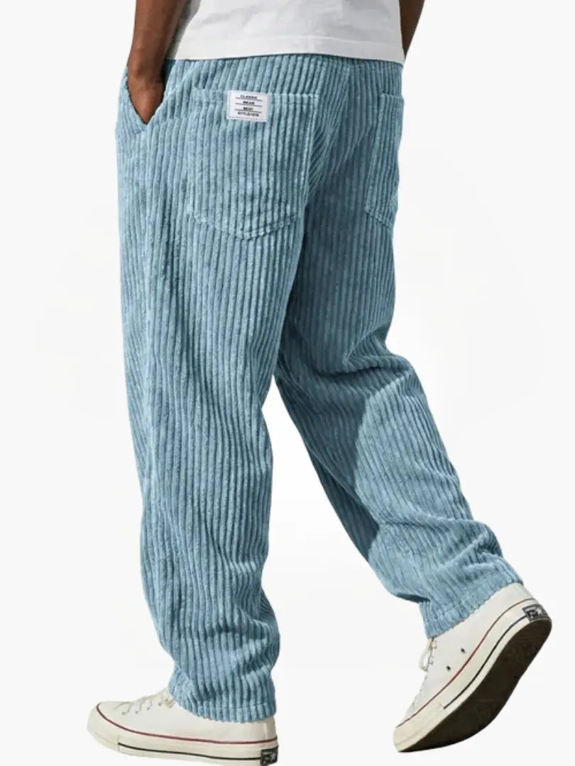 Herren Lässige Cordhose mit Kordelzug