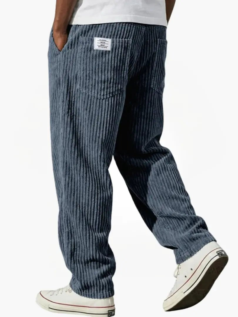 Herren Lässige Cordhose mit Kordelzug