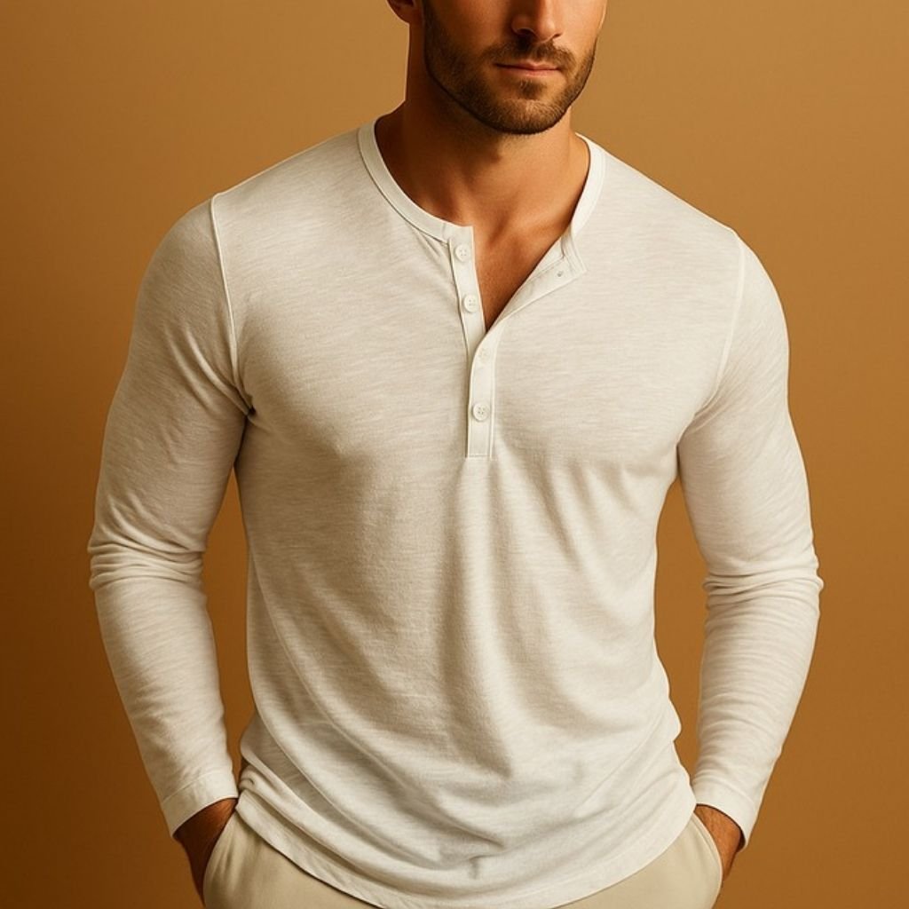 Herren Lässiges Slim Fit Langarmshirt