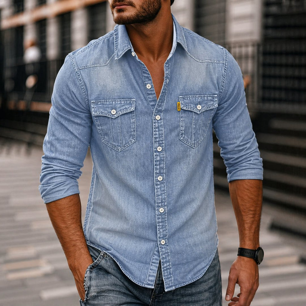Herren Jeanshemd mit Brusttaschen
