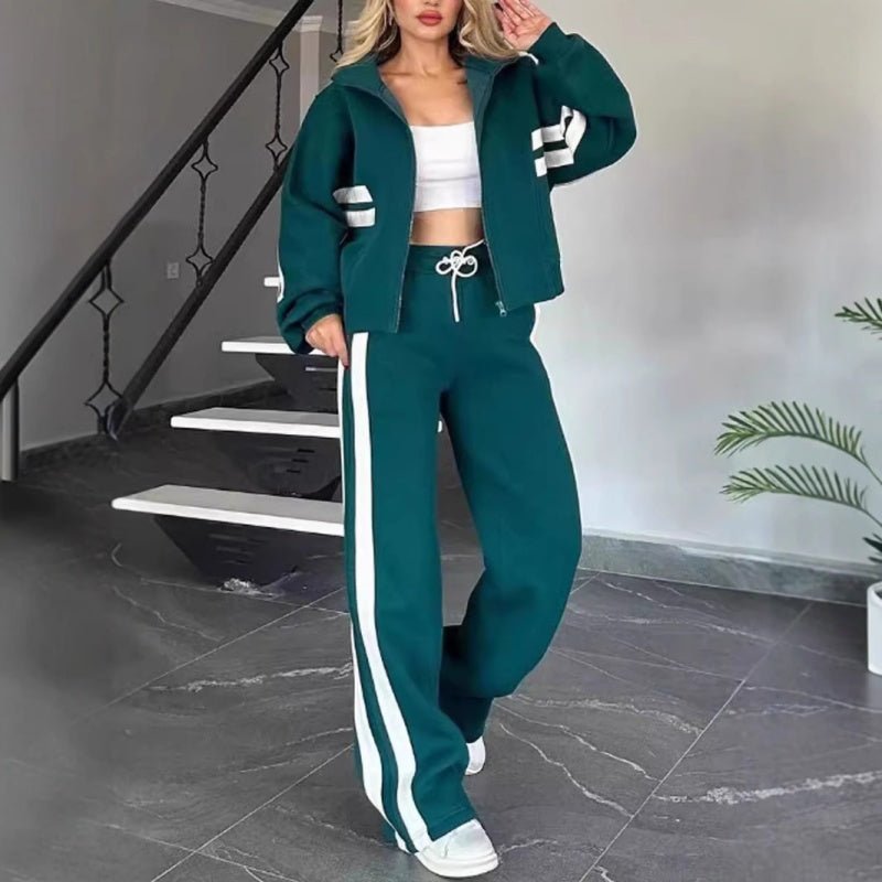 Damen Loungewear-Set mit Kontraststreifen