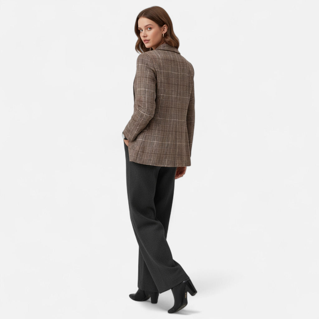 Damen Eleganter Karo-Blazer