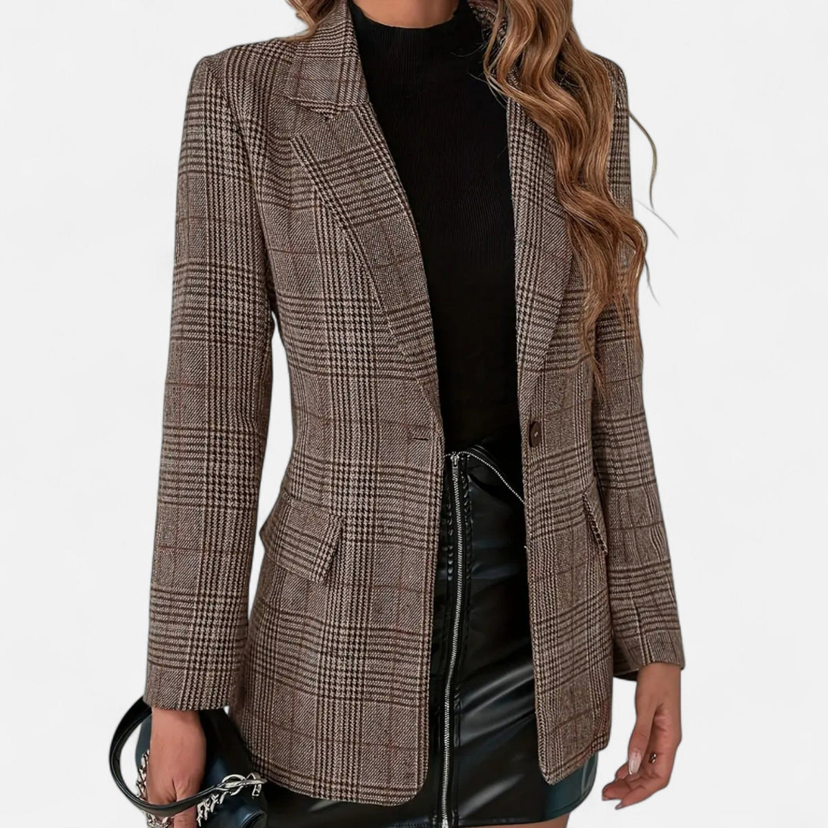 Damen Eleganter Karo-Blazer