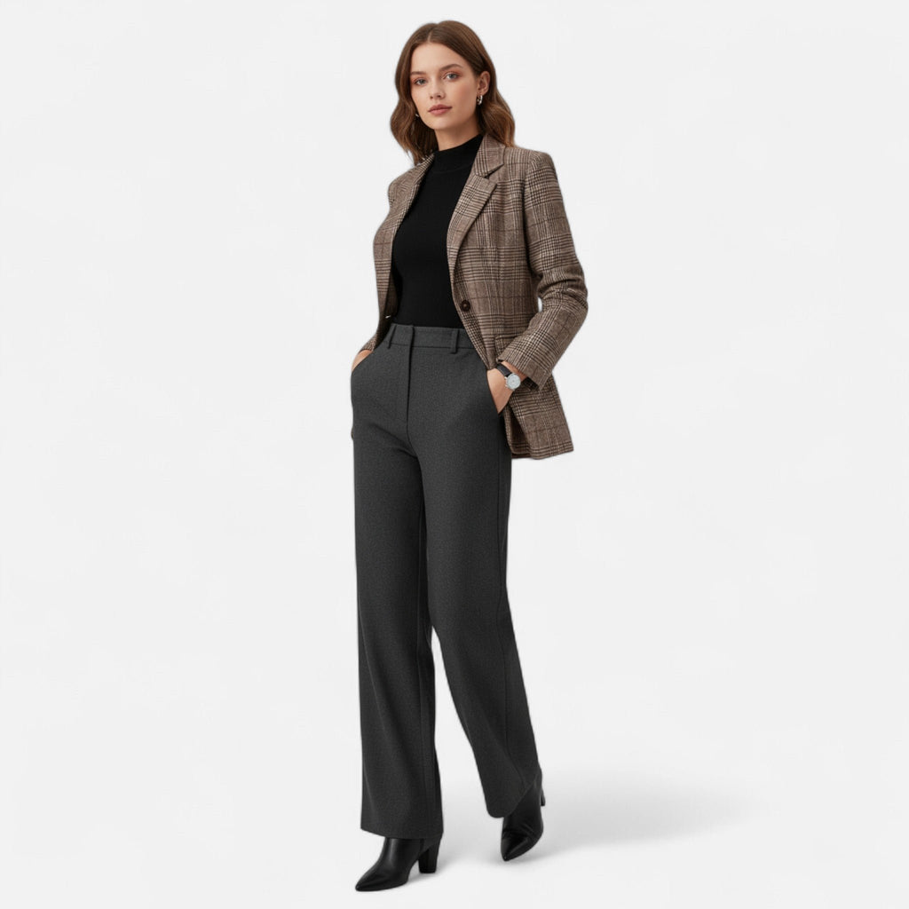 Damen Eleganter Karo-Blazer