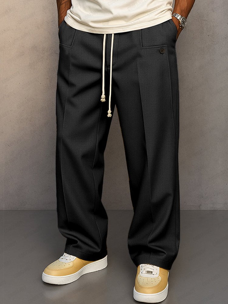 Herren Lässige Bundfaltenhose