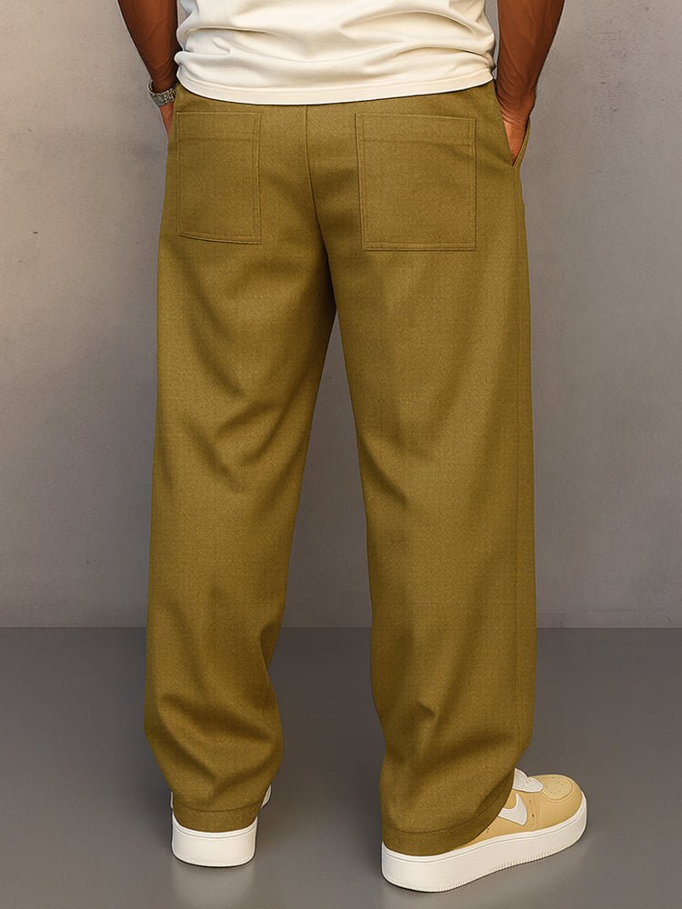 Herren Lässige Bundfaltenhose