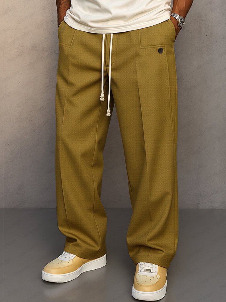 Herren Lässige Bundfaltenhose