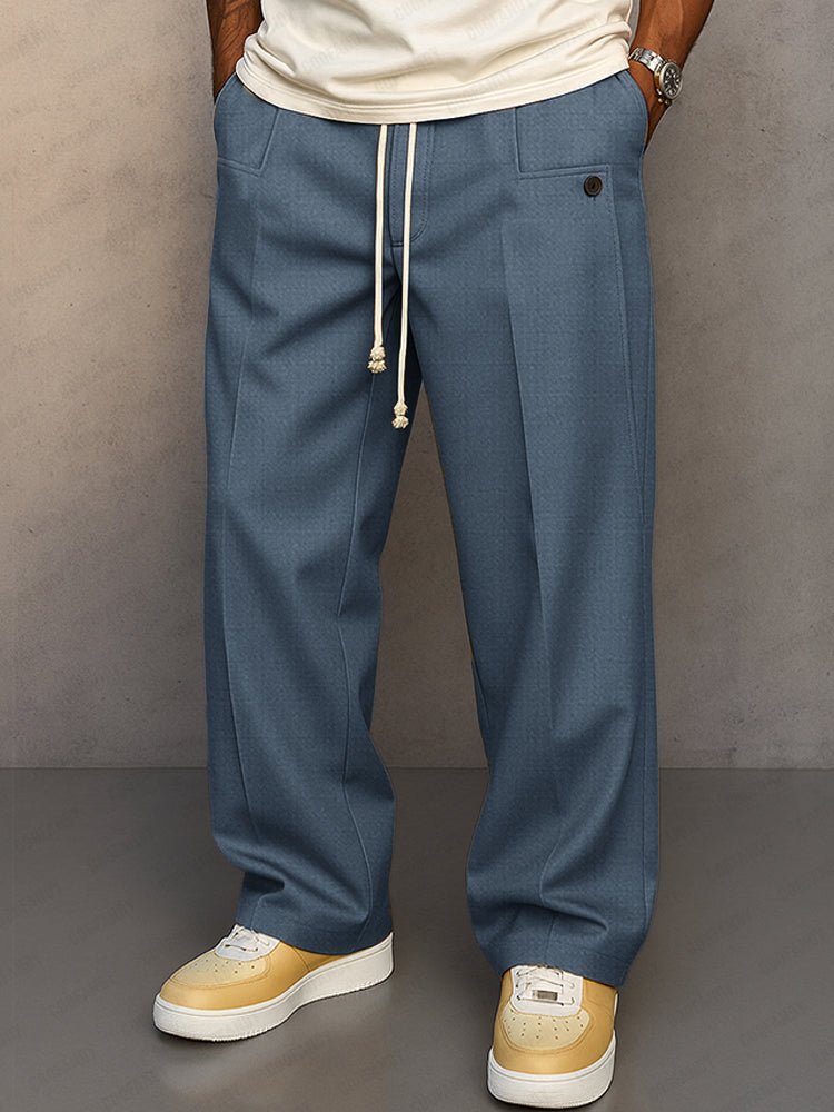 Herren Lässige Bundfaltenhose