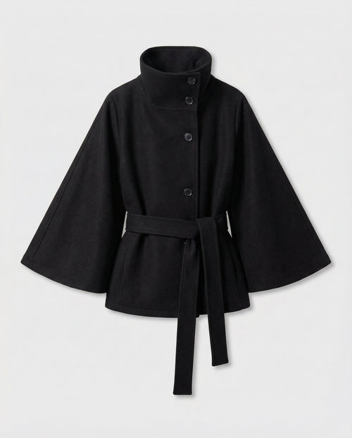 Damen Eleganter Cape aus Wollmischung