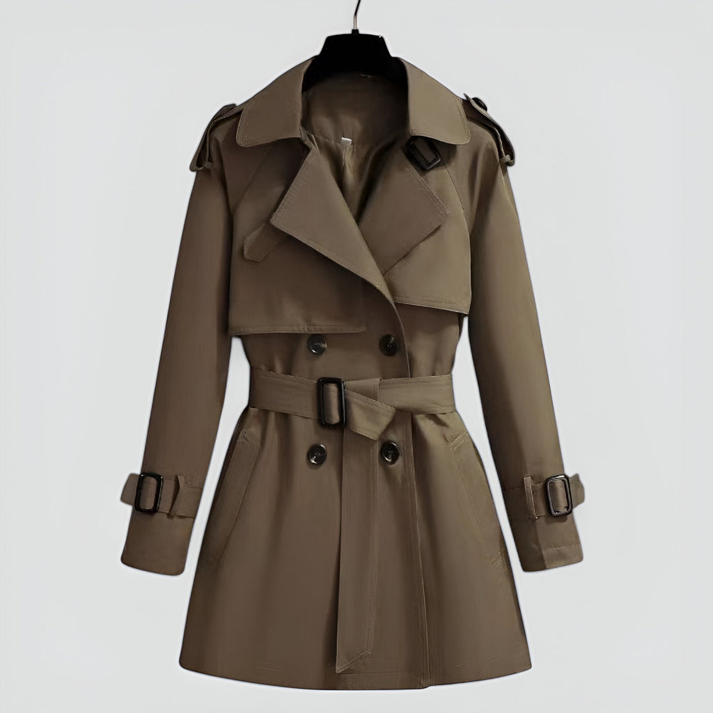 Damen Eleganter Trenchcoat mit Gürtel
