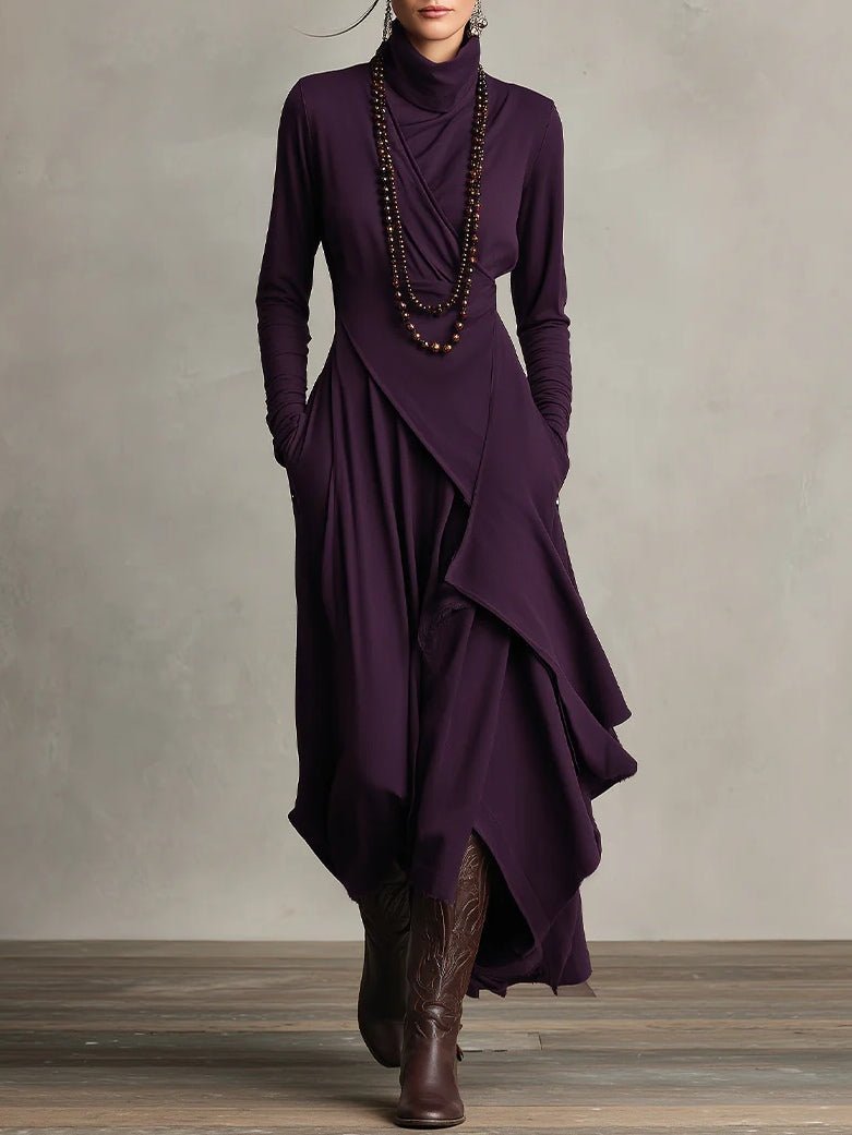 Damen Elegantes Strickkleid mit Rollkragen