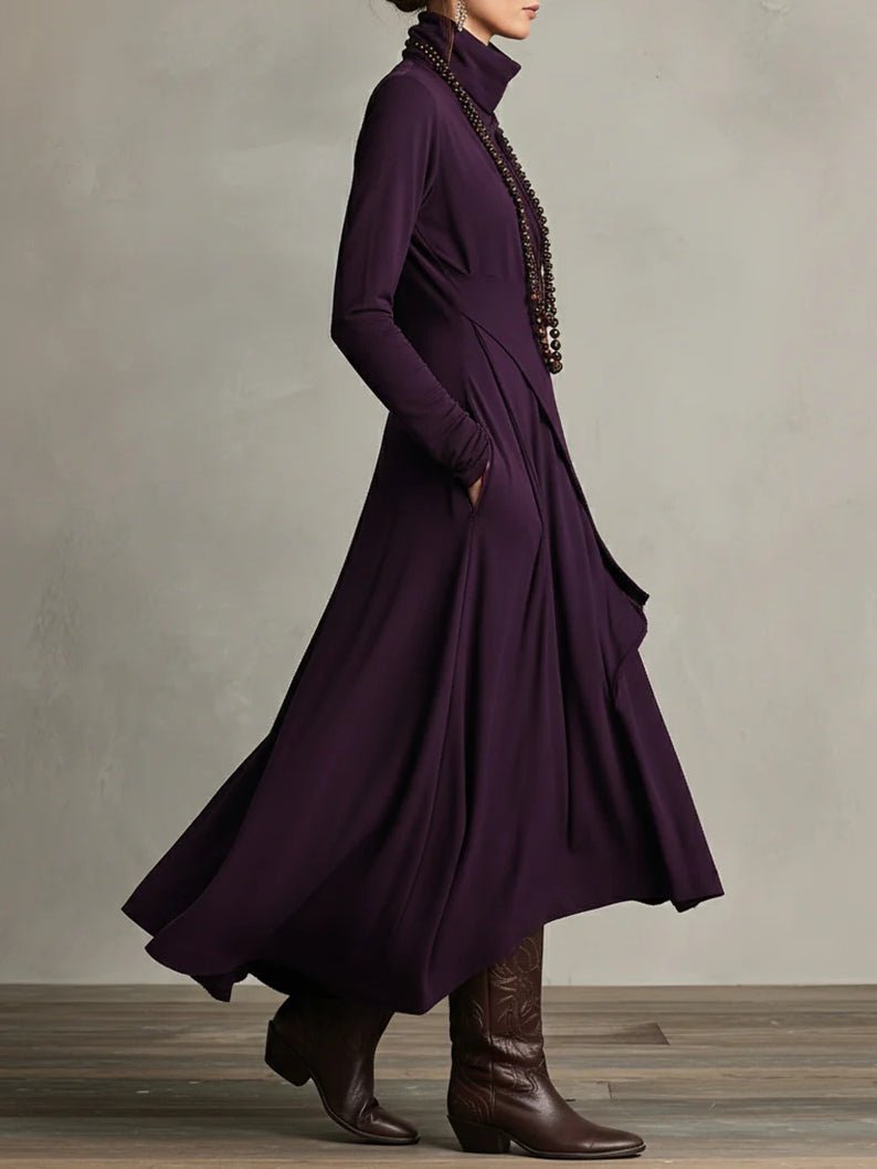 Damen Elegantes Strickkleid mit Rollkragen