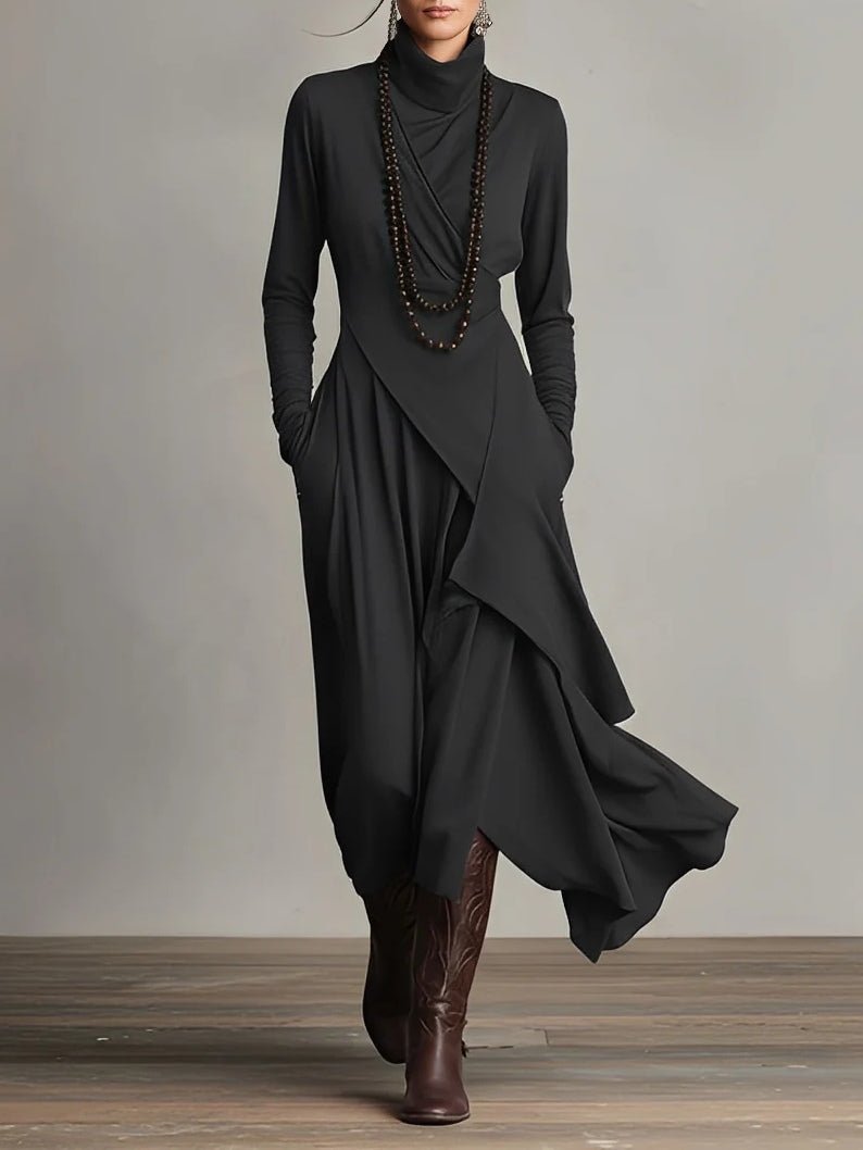 Damen Elegantes Strickkleid mit Rollkragen
