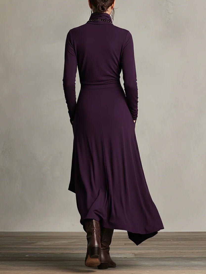 Damen Elegantes Strickkleid mit Rollkragen