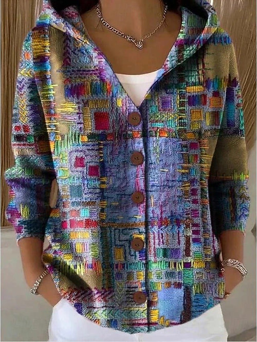 Damen Eleganter Cardigan mit Kapuze