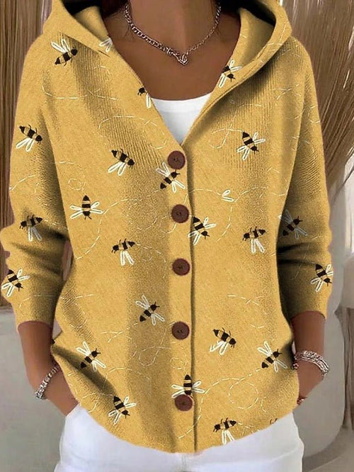Damen Eleganter Cardigan mit Kapuze