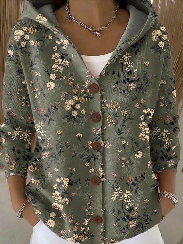 Damen Eleganter Cardigan mit Kapuze