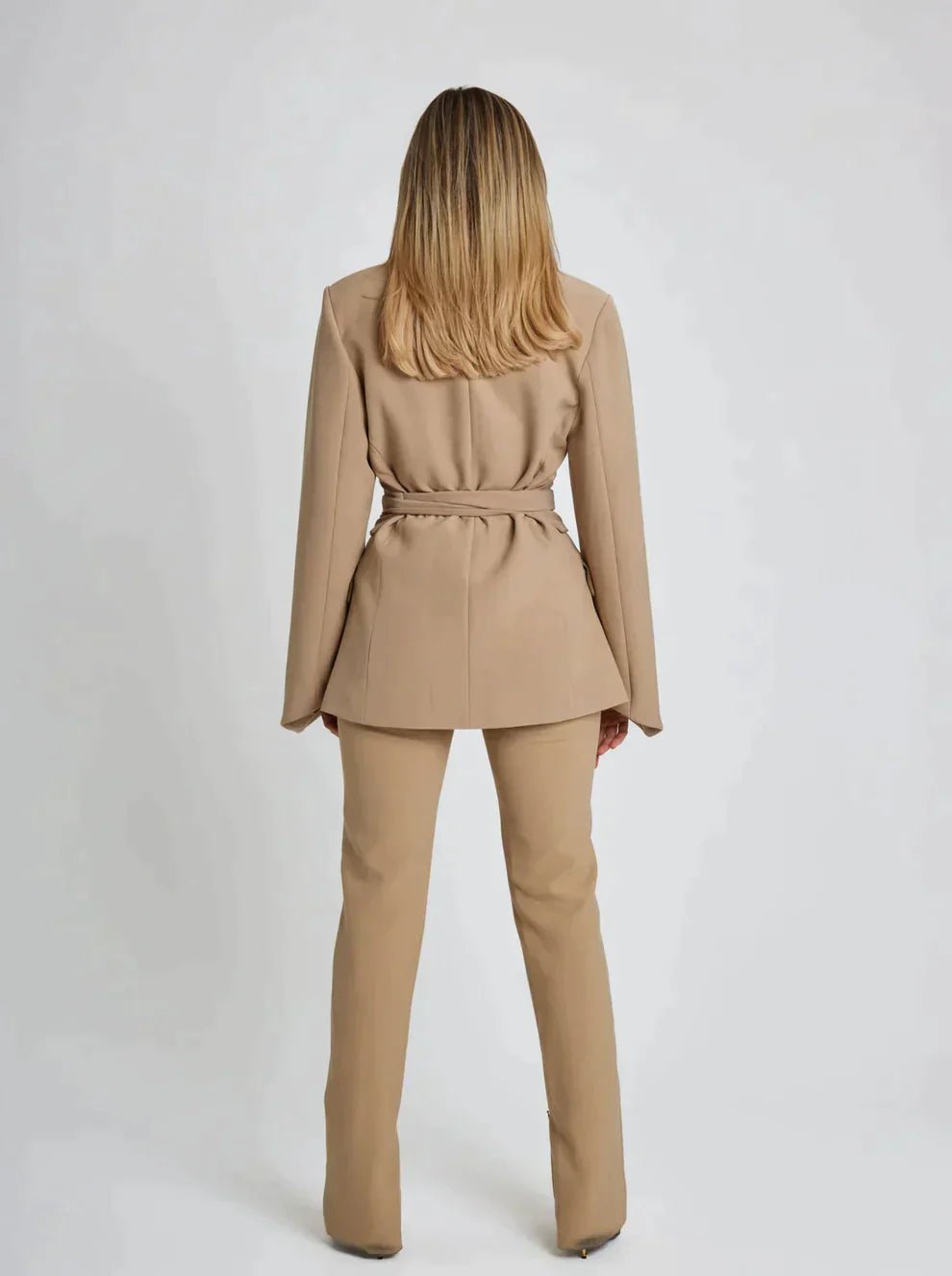 Damen Taillierter Blazer mit Bindegürtel