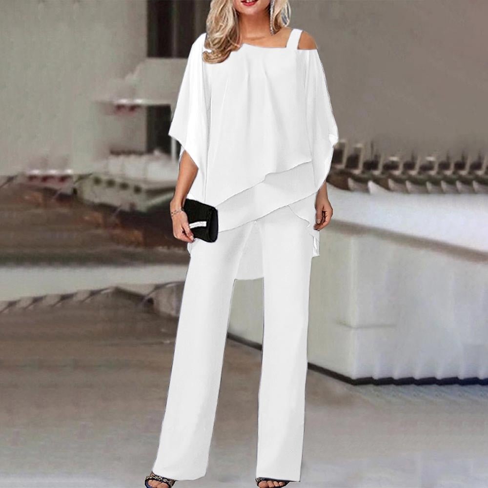 Damen Eleganter Zweiteiler mit Cold-Shoulder