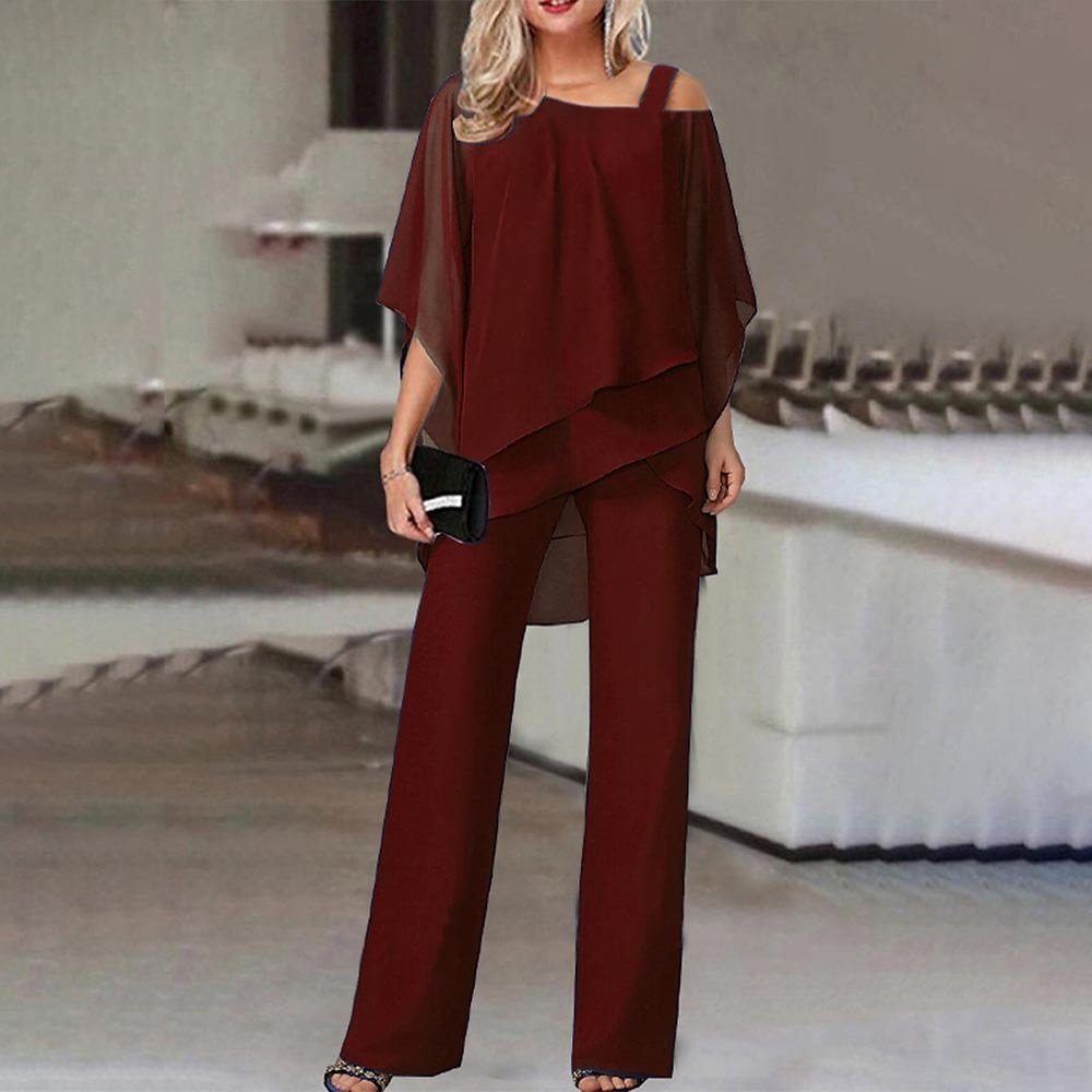 Damen Eleganter Zweiteiler mit Cold-Shoulder