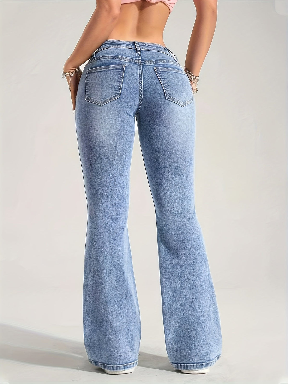 Damen Low Waist Flared Jeans