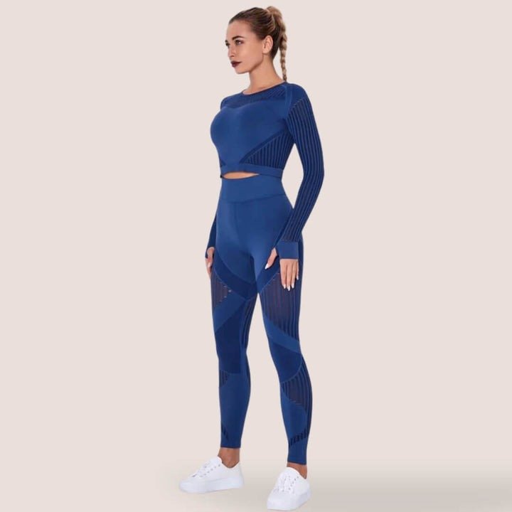 Damen Leggings mit Mesh-Einsätzen