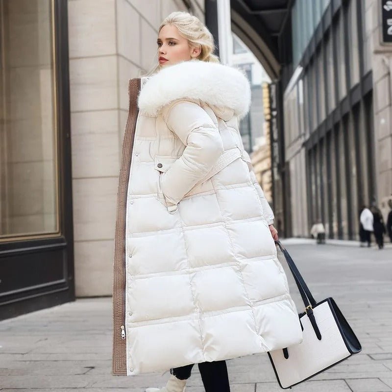 Damen Gemütlicher Parka mit Fellkapuze
