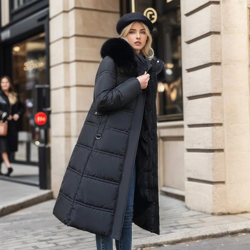 Damen Gemütlicher Parka mit Fellkapuze