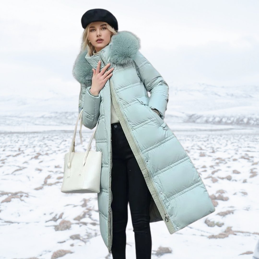 Damen Gemütlicher Parka mit Fellkapuze