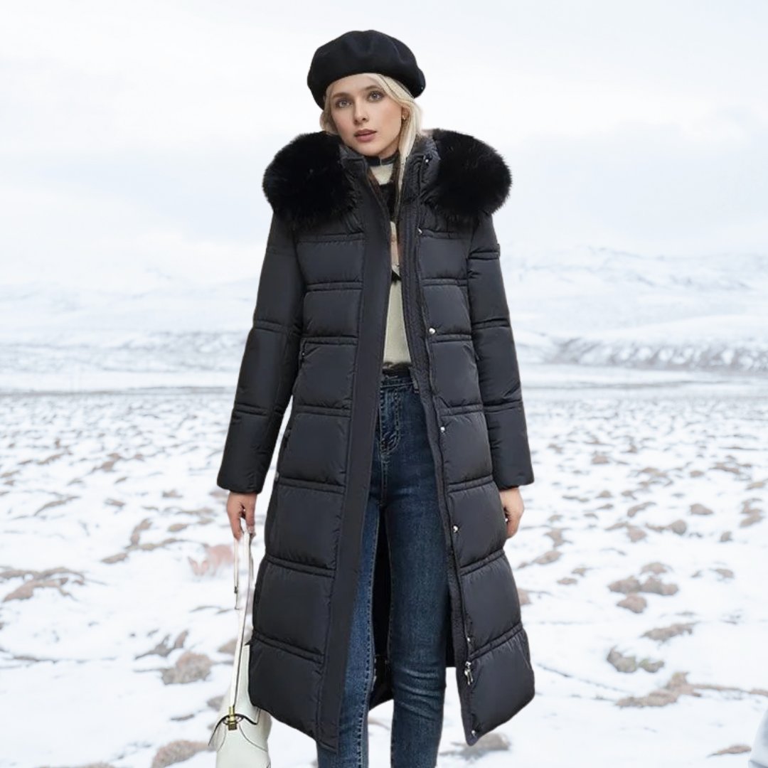 Damen Gemütlicher Parka mit Fellkapuze