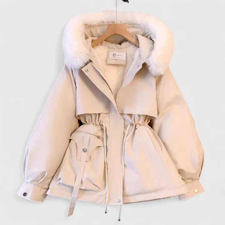 Damen Gemütlicher Parka mit Kunstfellkapuze