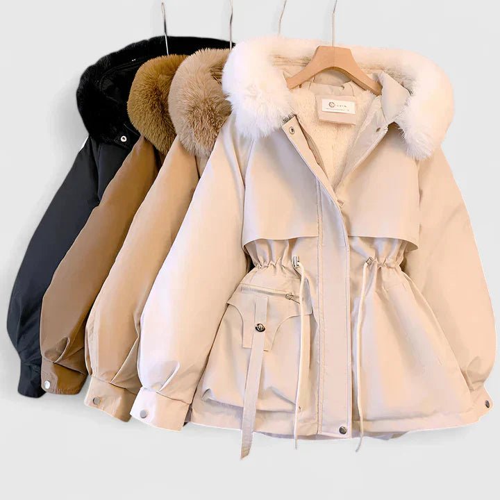 Damen Gemütlicher Parka mit Kunstfellkapuze