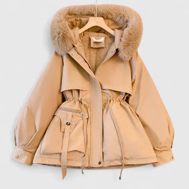 Damen Gemütlicher Parka mit Kunstfellkapuze
