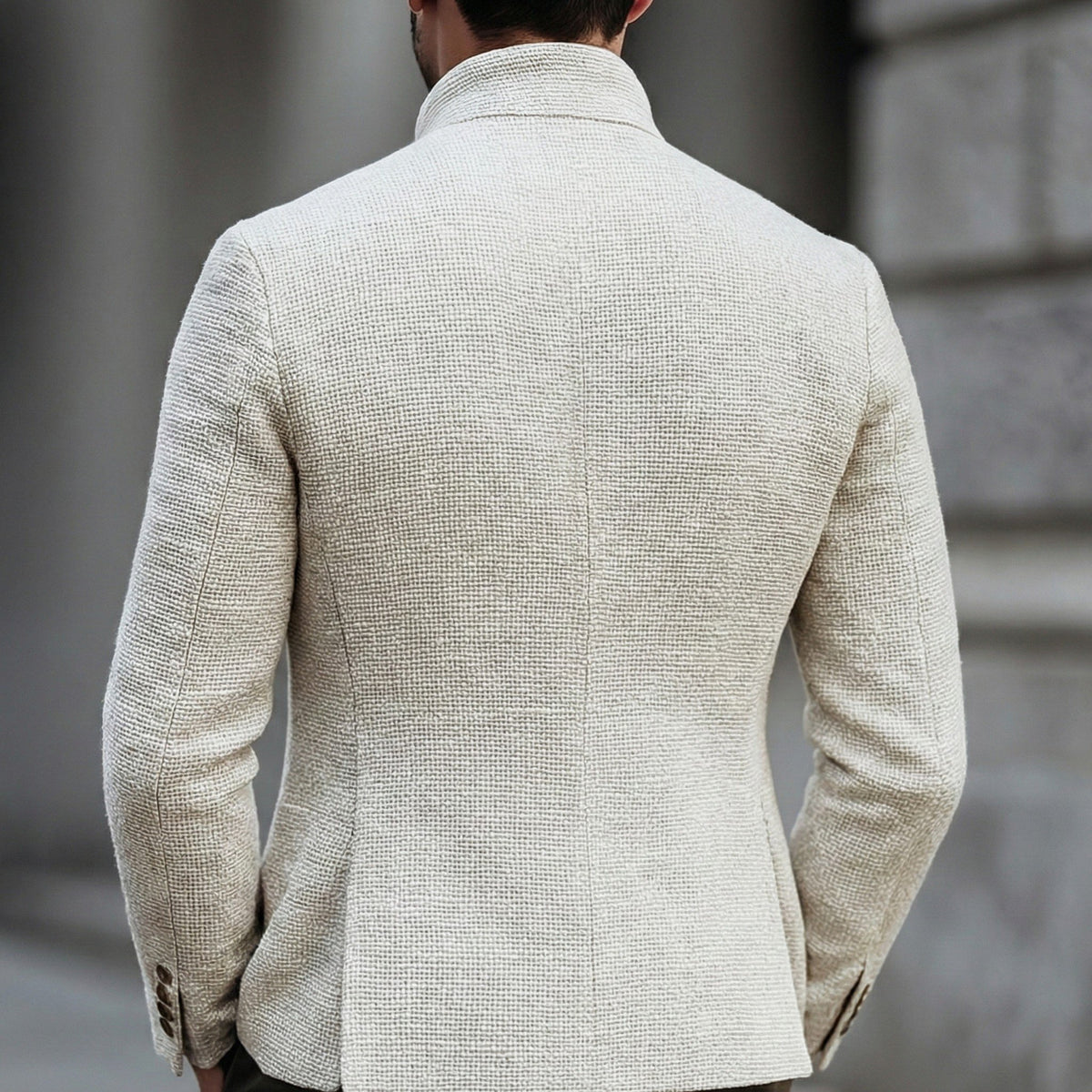 Herren Eleganter Cardigan mit Stehkragen