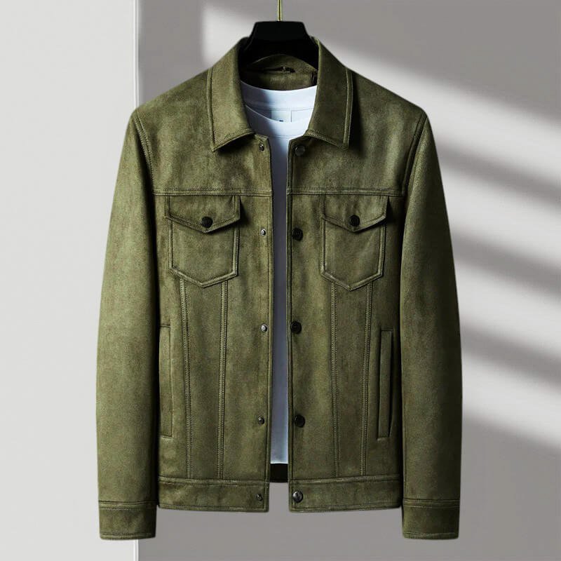 Herren Lässige Wildlederjacke