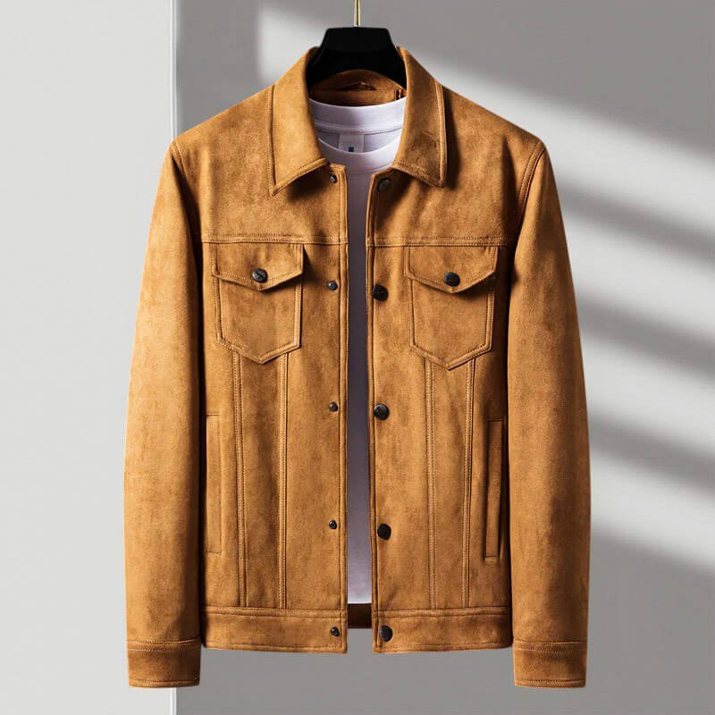 Herren Lässige Wildlederjacke