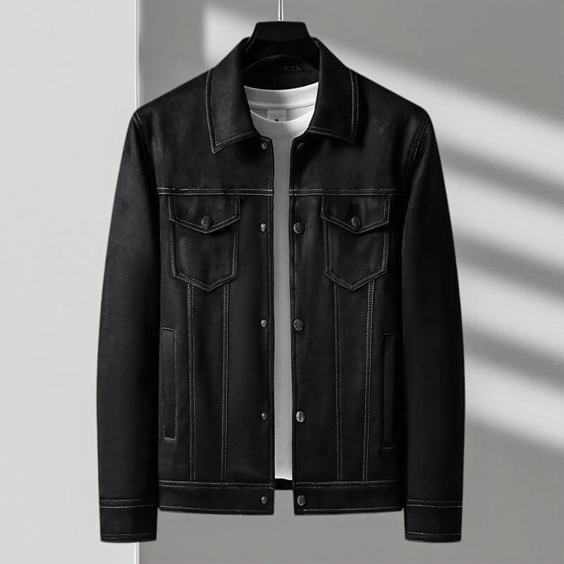 Herren Lässige Wildlederjacke