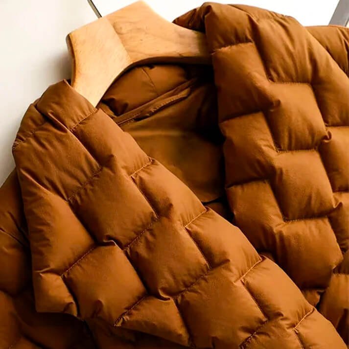 Damen Daunenjacke mit Bindegürtel