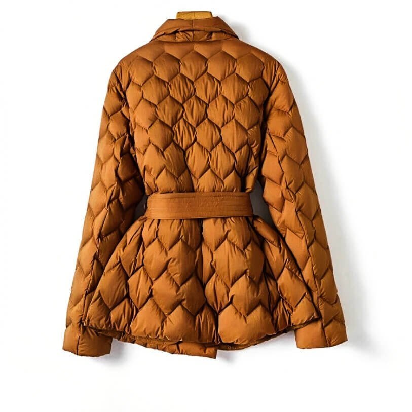 Damen Daunenjacke mit Bindegürtel