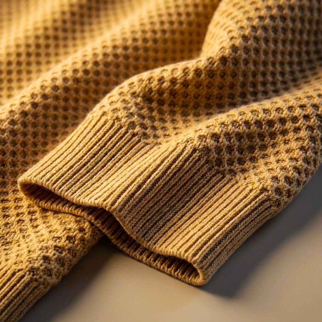 Herren Weicher Cardigan mit Wabenstrick