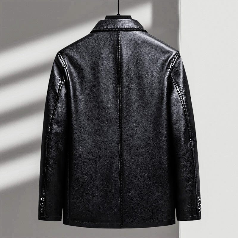 Herren Kunstleder-Hemdjacke