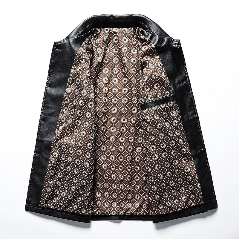 Herren Kunstleder-Hemdjacke
