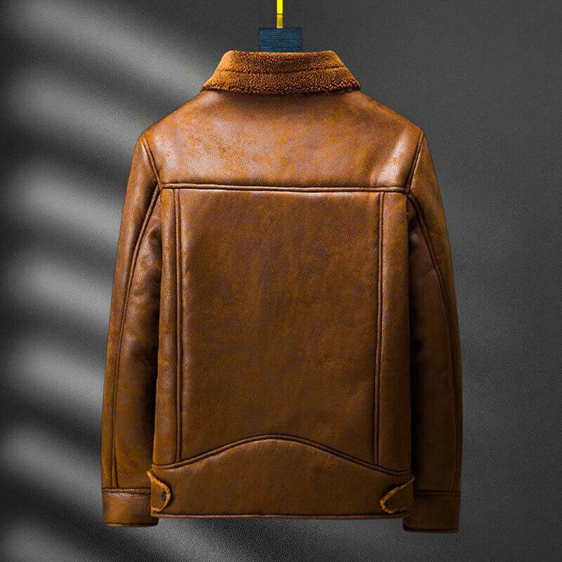 Herren Pilotenjacke mit Fellkragen