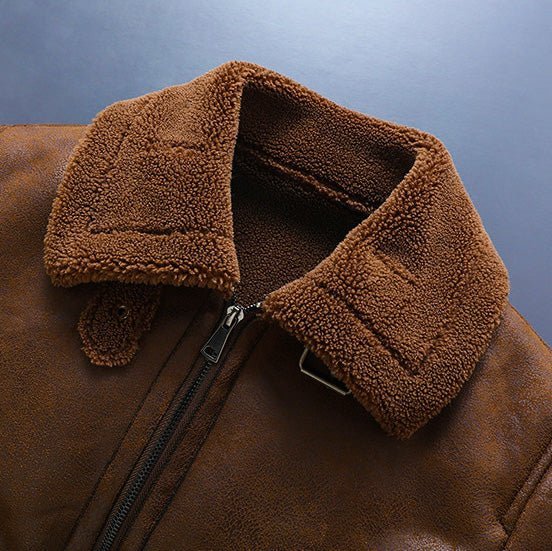 Herren Pilotenjacke mit Fellkragen