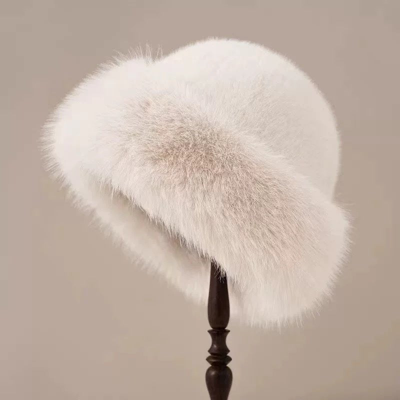 Damen Flauschige Kunstfell-Mütze